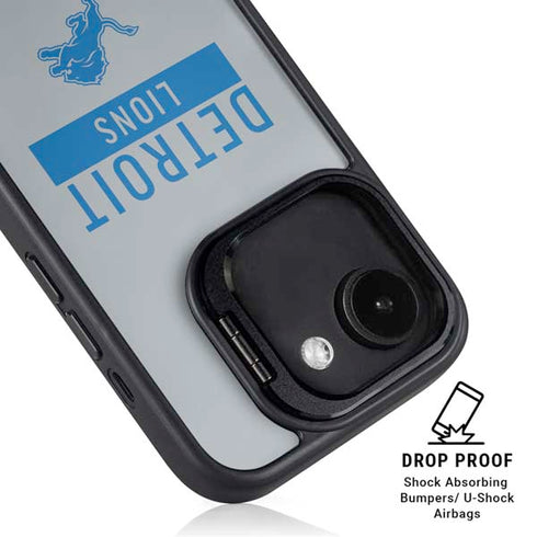 NFL Detroit Lions Grey Performance Series iPhone 16e Kickstand Case