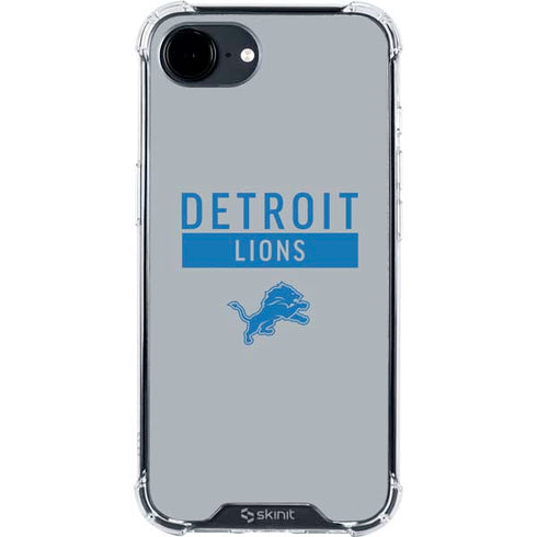 NFL Detroit Lions Grey Performance Series iPhone 16e Clear Case