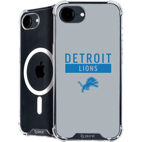 NFL Detroit Lions Grey Performance Series iPhone 16e MagSafe Case