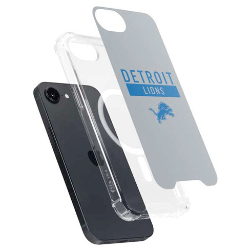 NFL Detroit Lions Grey Performance Series iPhone 16e MagSafe Case