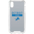 NFL Detroit Lions Grey Performance Series iPhone XS Clear Case