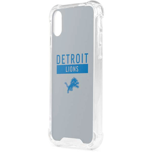 NFL Detroit Lions Grey Performance Series iPhone XS Clear Case