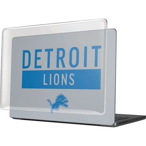 NFL Detroit Lions Grey Performance Series MacBook Pro 14in (2021-24) Case plus Skin