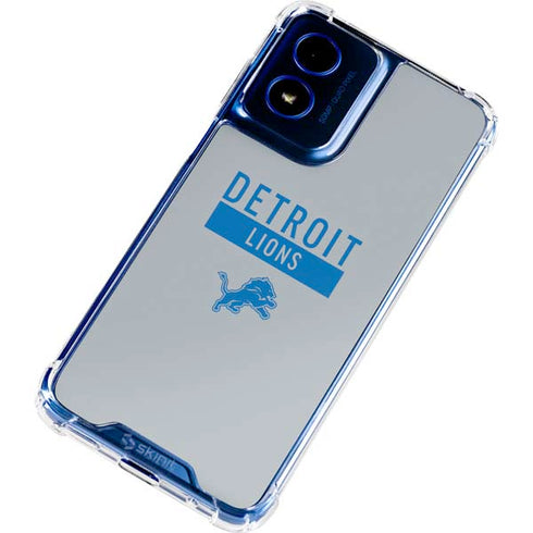 NFL Detroit Lions Grey Performance Series Moto G 5G (2024) Clear Case