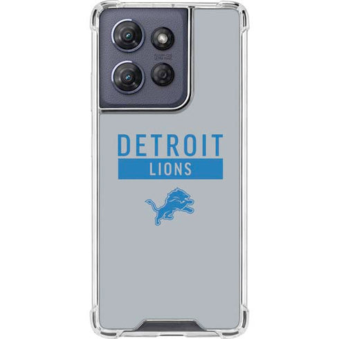 NFL Detroit Lions Grey Performance Series Moto G Play 5G (2025) Clear Case