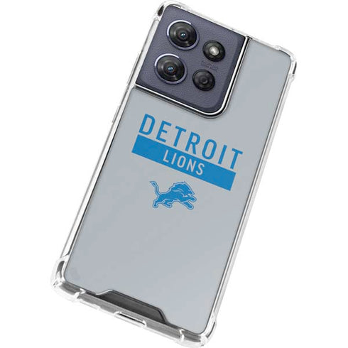 NFL Detroit Lions Grey Performance Series Moto G Play 5G (2025) Clear Case