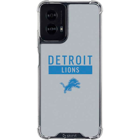 NFL Detroit Lions Grey Performance Series Moto G Power 5G (2024) Clear Case