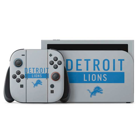 NFL Detroit Lions Grey Performance Series Nintendo Switch 2 (2025) with Joy-Con Skin