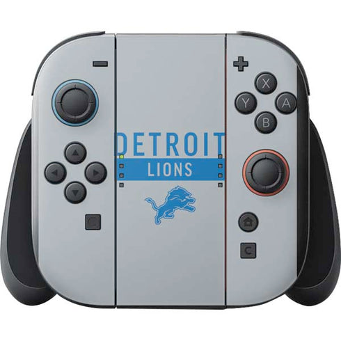 NFL Detroit Lions Grey Performance Series Nintendo Switch 2 (2025) with Joy-Con Skin