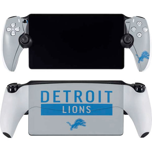 NFL Detroit Lions Grey Performance Series PlayStation Portal Remote Player Skin