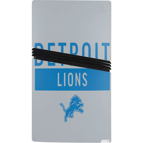 NFL Detroit Lions Grey Performance Series PS5 Pro Console Skin