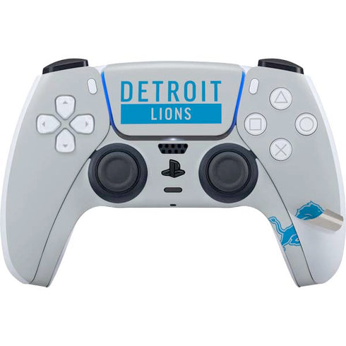 NFL Detroit Lions Grey Performance Series PS5 Pro Disk Bundle Skin