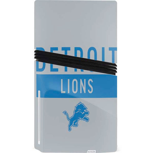 NFL Detroit Lions Grey Performance Series PS5 Pro Disk Console Skin