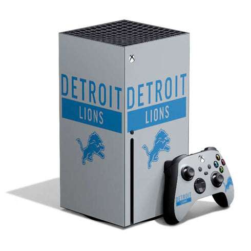 NFL Detroit Lions Grey Performance Series Xbox Series X Bundle Skin