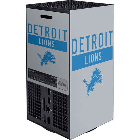 NFL Detroit Lions Grey Performance Series Xbox Series X Bundle Skin