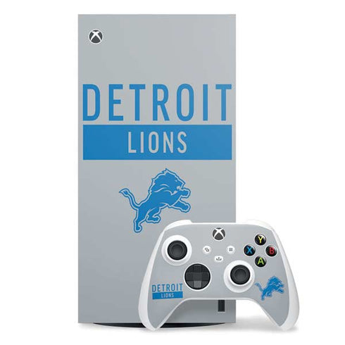 NFL Detroit Lions Grey Performance Series Xbox Series X Skins