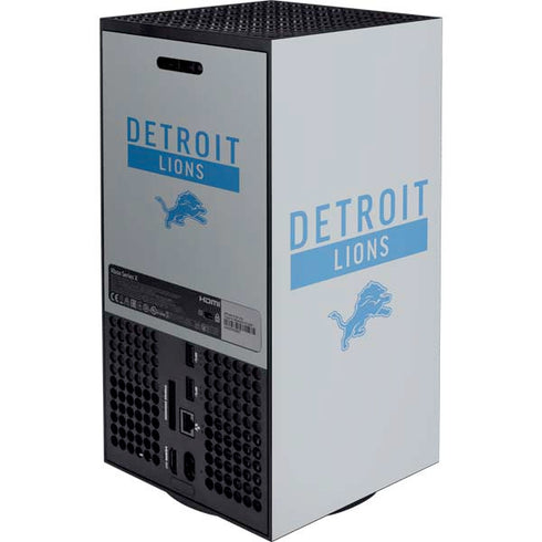 NFL Detroit Lions Grey Performance Series XBox Series X Digital Edition Console Skin