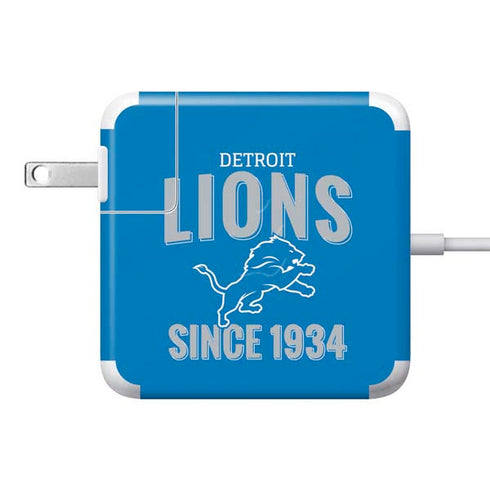 NFL Detroit Lions Helmet 85W Power Adapter (15 and 17 inch MacBook Pro Charger) Skin