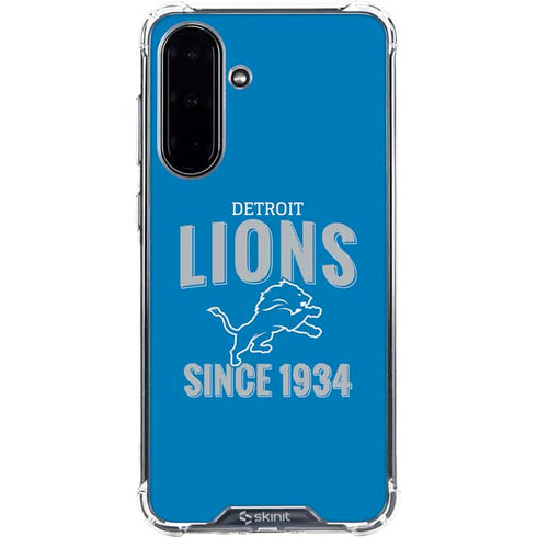 NFL Detroit Lions Helmet Galaxy A36 5G Clear Case