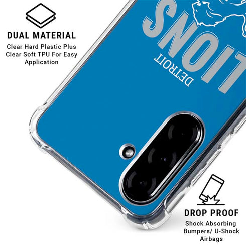 NFL Detroit Lions Helmet Galaxy A36 5G Clear Case