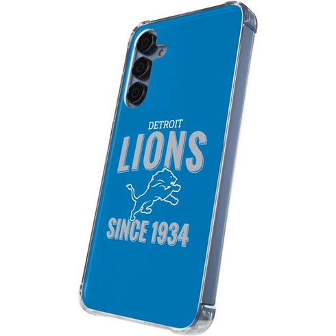 NFL Detroit Lions Helmet Galaxy A55 5G Clear Case