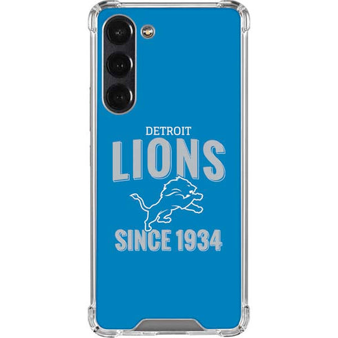 NFL Detroit Lions Helmet Galaxy S24 FE Clear Case