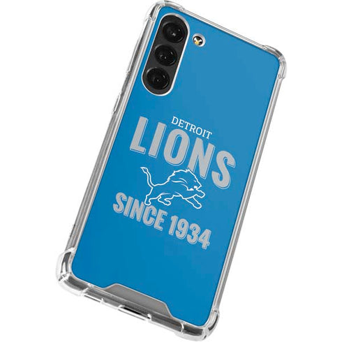 NFL Detroit Lions Helmet Galaxy S24 FE Clear Case
