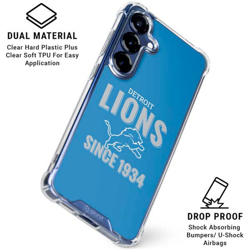 NFL Detroit Lions Helmet Galaxy S25 Clear Case