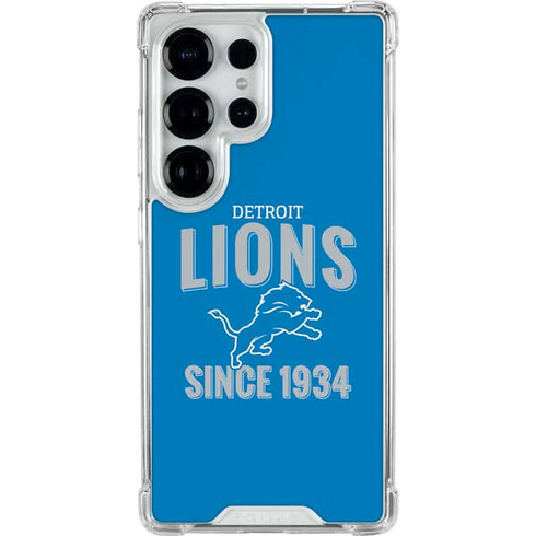 NFL Detroit Lions Helmet Galaxy S25 Ultra Clear Case