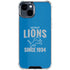 NFL Detroit Lions Helmet iPhone 15 Clear Case