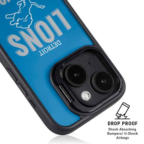 NFL Detroit Lions Helmet iPhone 15 Plus Kickstand Case