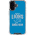 NFL Detroit Lions Helmet iPhone 16 Clear Case