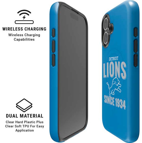 NFL Detroit Lions Helmet iPhone 16 Magsafe Impact Case