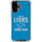 NFL Detroit Lions Helmet iPhone 16 Plus Clear Case