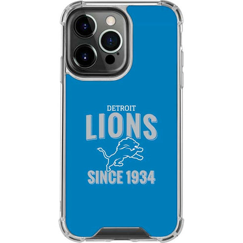 NFL Detroit Lions Helmet iPhone 16 Pro Clear Case