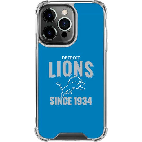 NFL Detroit Lions Helmet iPhone 16 Pro Max Clear Case