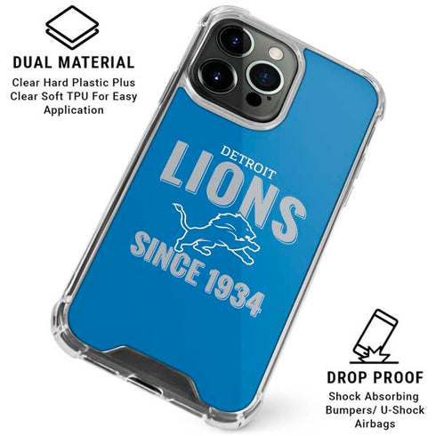 NFL Detroit Lions Helmet iPhone 16 Pro Max Clear Case