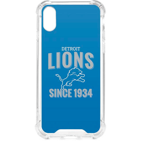 NFL Detroit Lions Helmet iPhone XS Clear Case