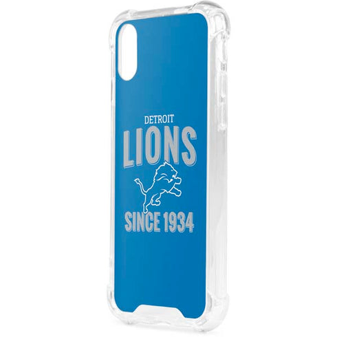 NFL Detroit Lions Helmet iPhone XS Clear Case