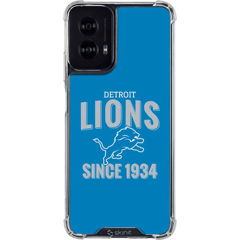 NFL Detroit Lions Helmet Moto G Power 5G (2024) Clear Case