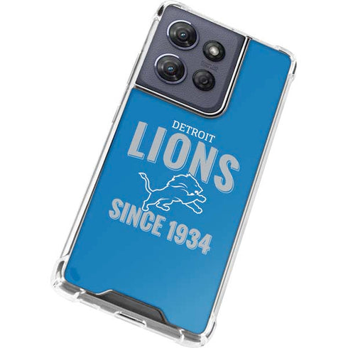 NFL Detroit Lions Helmet Moto G Power 5G (2025) Clear Case