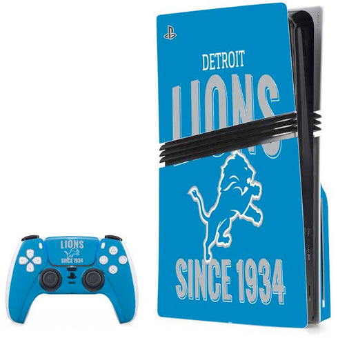NFL Detroit Lions Helmet PS5 Pro Disk Bundle Skin