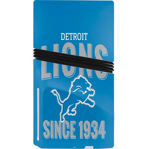 NFL Detroit Lions Helmet PS5 Pro Disk Console Skin