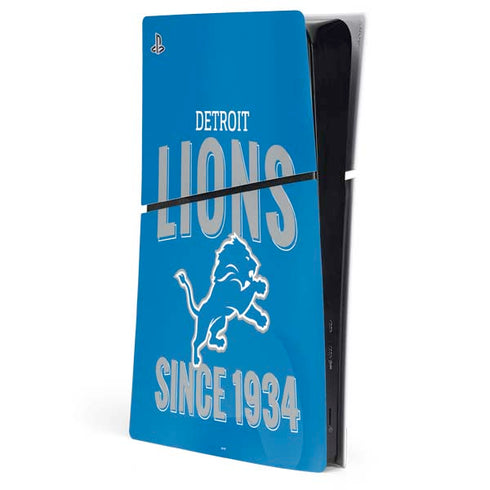 NFL Detroit Lions Helmet PS5 Slim Digital Edition Console Skin