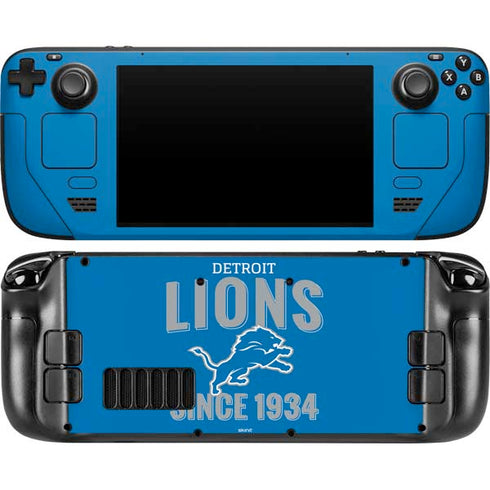 NFL Detroit Lions Helmet Steam Deck Handheld Gaming Computer OLED Skin