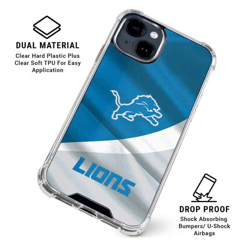 NFL Detroit Lions iPhone 15 Clear Case