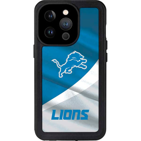 NFL Detroit Lions iPhone 15 Pro Waterproof Case