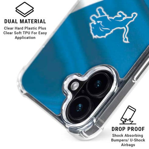NFL Detroit Lions iPhone 16 Plus Clear Case