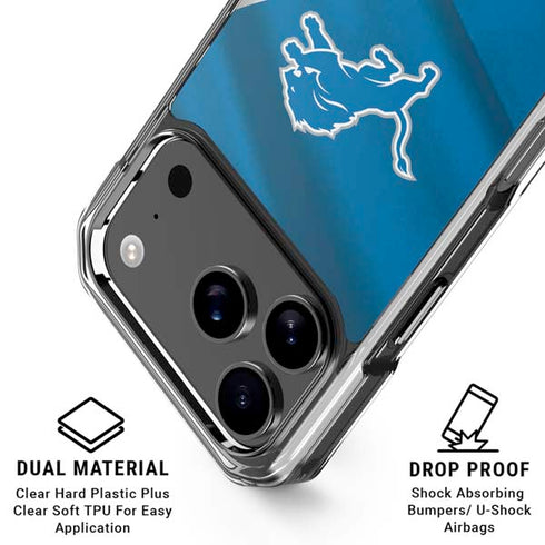 NFL Detroit Lions iPhone 17 Pro Clear Case