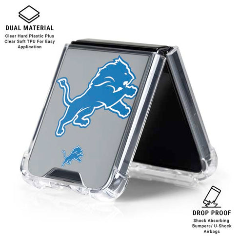 NFL Detroit Lions Large Logo Galaxy Z Flip6 Clear Case